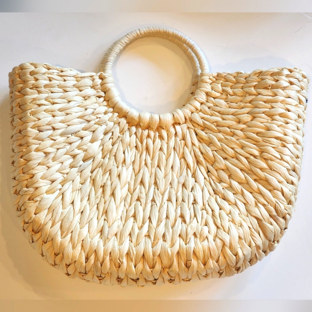 Basket Straw Hand Woven tote Bag casual